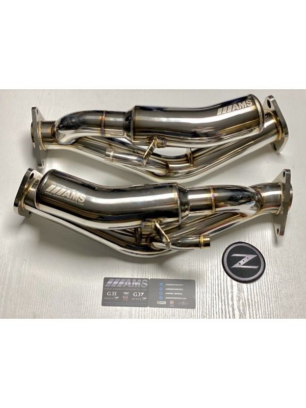 AMS Motorsports SEKUSHI Resonated Test Pipes, VQ35HR VQ37VHR - Nissan ...