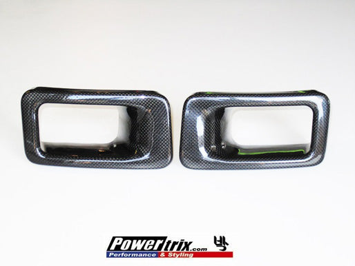 Powertrix Carbon Fiber Super Flow Fog Light Air Ducts - Nissan 300ZX 90-96 Z32