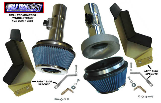 JWT Dual Pop Charger Intake Kit, VQ35HR - Nissan 350Z 07-08 Z33